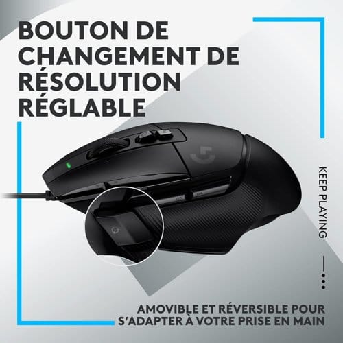 Test & Avis de la Souris Gaming Logitech G502 X – Noir (vue 2)