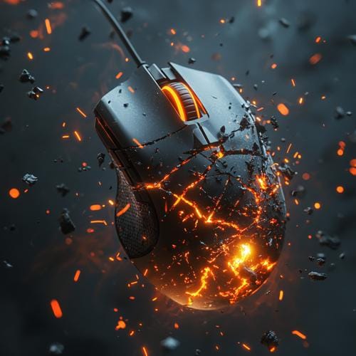 Souris gaming sur un bureau de joueur : risques des logiciels de triche et des macros en jeu