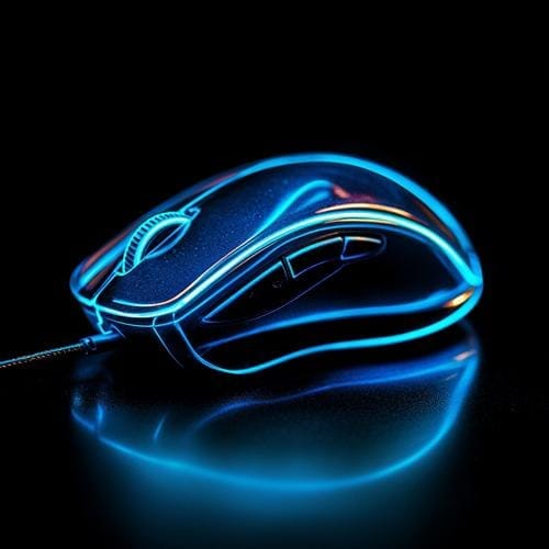 Nettoyage d'une souris gaming avec un chiffon microfibre sur un bureau de joueur