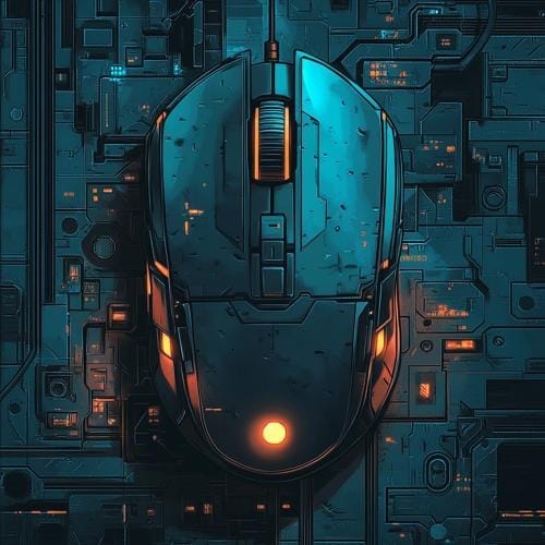Souris gaming vue de dessus, illustration du réglage du poids et de l'équilibre avec des poids ajustables